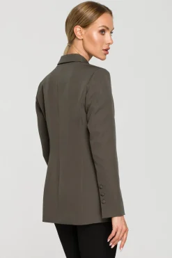 Outlet Żakiet zapinany na jeden guzik - khaki Marynarki