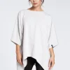 Asymetryczna bluza oversize - stracciatella Bluzy