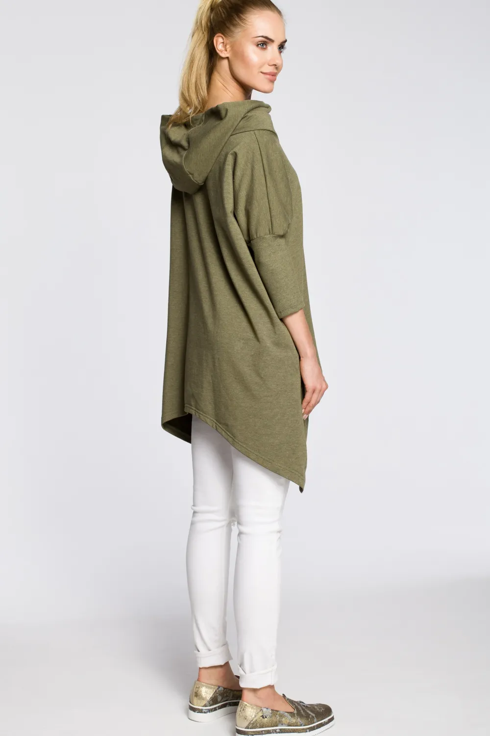 Ayetryczna peeryna daka z kapture - khaki Odzież Casualowa|Tuniki