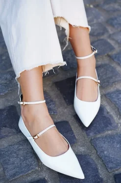 Discount Baleriny Luisa - białe Baleriny|Buty
