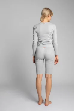Clearance Bawełniana buzka z dzianiny prążkowanej - popieata Odzież Casualowa|Bluzki