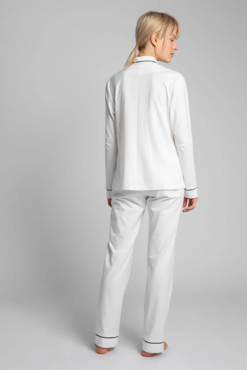 Outlet Bawełniana kozua od piżay - ecru Piżamy