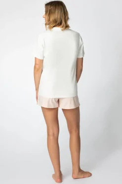 Online Bawełniany t-hirt z nadrukie - ode 1 Odzież Casualowa|Bluzki