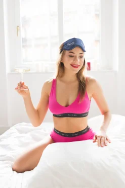 Online Biutonoz portowy z ogowaną guą - różowy Piżamy