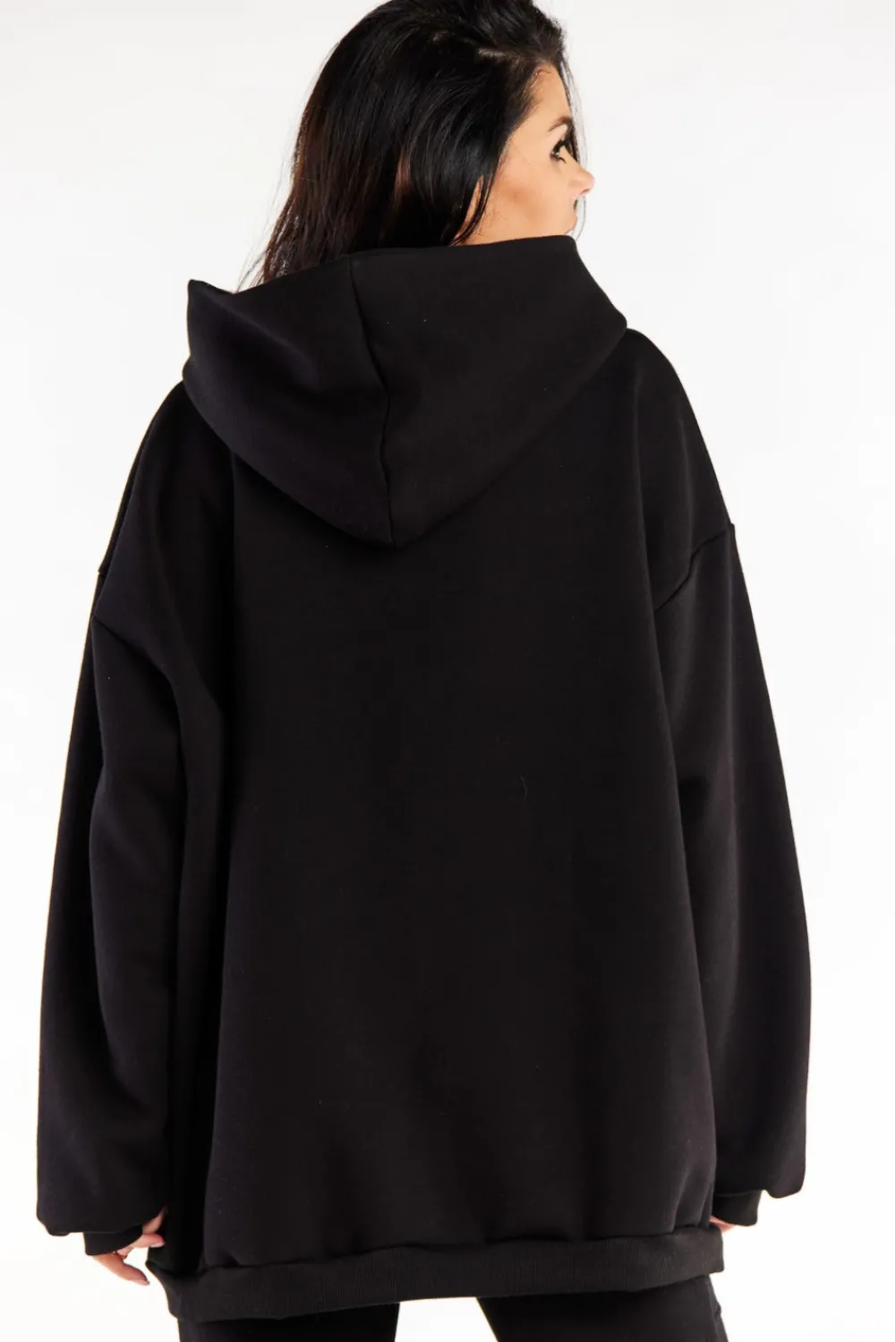 Online Bluza damska oversize z kapturem - czarna Odzież Casualowa|Dobry Skład