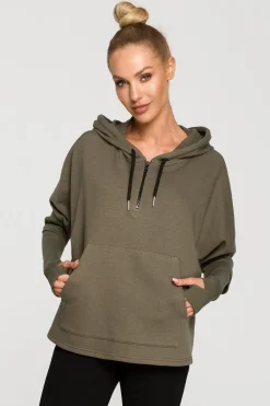 Discount Buza daka z kapture i ankietai - khaki Odzież Casualowa|Dobry Skład