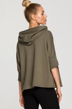 Discount Buza daka z kapture i ankietai - khaki Odzież Casualowa|Dobry Skład