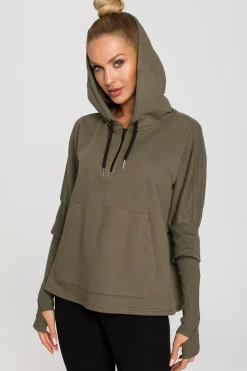 Discount Buza daka z kapture i ankietai - khaki Odzież Casualowa|Dobry Skład