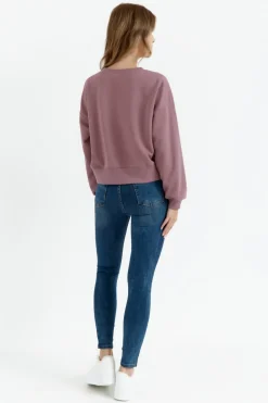Best Buza dreowa ze ściągacze - wrzoowa Bluzy