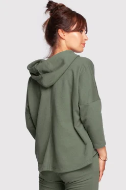 Hot Buza o uźny kroju z kapture - khaki Odzież Casualowa|Dobry Skład