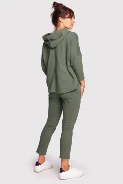 Hot Buza o uźny kroju z kapture - khaki Odzież Casualowa|Dobry Skład