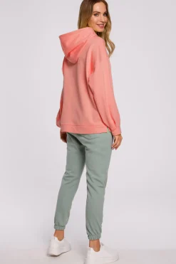 Best Buza overize z kapture – koraowa Bluzy