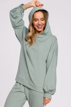 Clearance Buza overize z kapture – iętowa Bluzy|Kolory I Printy Sezonu