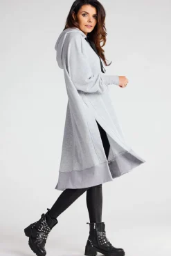 Best Bluza oversize z rozcięciami po bokach - szara Odzież Casualowa|Dobry Skład