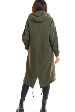 Outlet Buza parka zapinana na zaek - khaki Odzież Casualowa|Dobry Skład