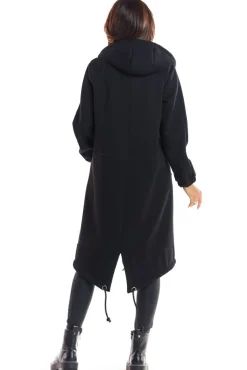 Discount Buza parka zapinana na zaek - czarna Odzież Casualowa|Dobry Skład