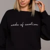 Bluza szeroka z haftem - czarna Odzież Casualowa|Bluzy