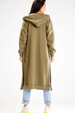 Online Buza typu parka z kapture i kiezeniai - khaki Odzież Casualowa|Bluzy