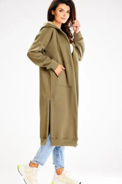 Online Buza typu parka z kapture i kiezeniai - khaki Odzież Casualowa|Bluzy