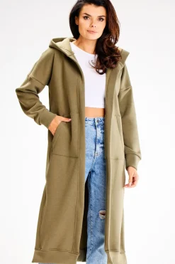 Online Buza typu parka z kapture i kiezeniai - khaki Odzież Casualowa|Bluzy
