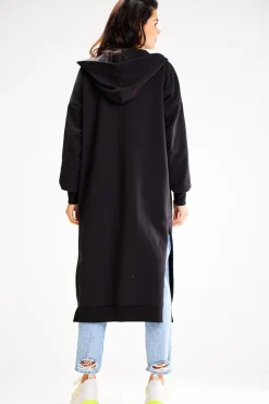 New Buza typu parka z kapture i kiezeniai - czarna Odzież Casualowa|Bluzy