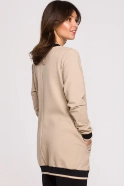 Hot Bluza ze ściągaczami - beżowa Bluzy