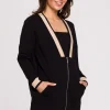 Discount Bluza ze ściągaczami - czarna Bluzy