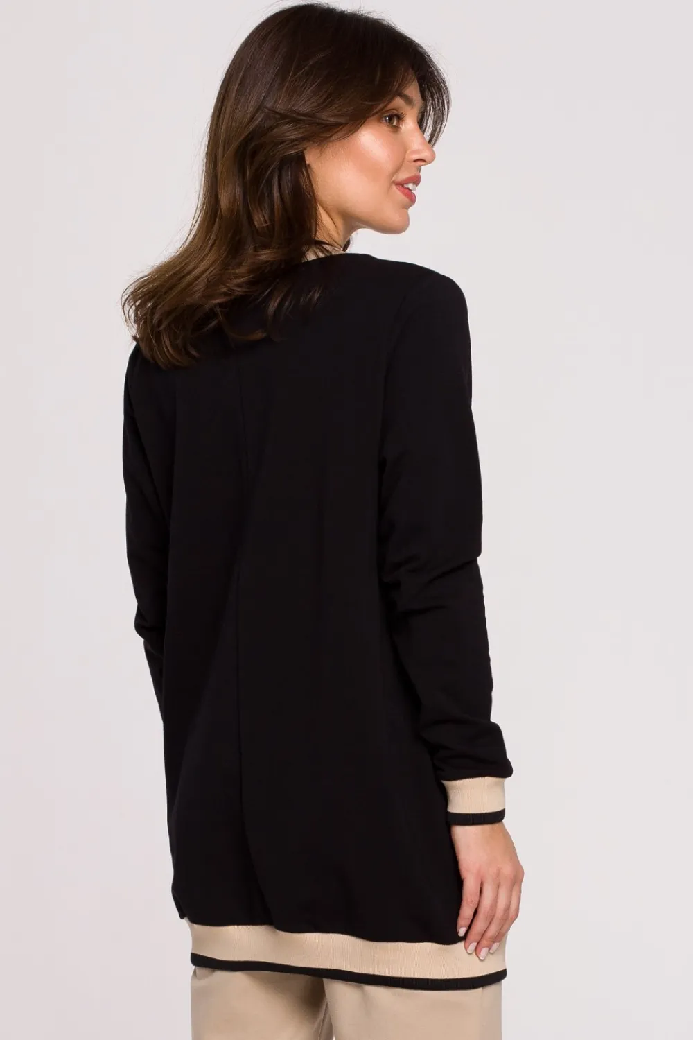 Discount Bluza ze ściągaczami - czarna Bluzy