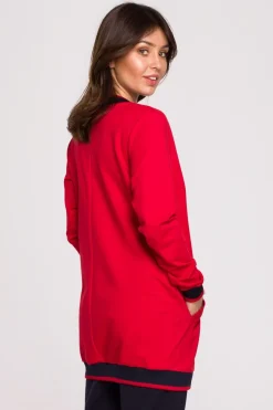 Best Bluza ze ściągaczami - czerwona Bluzy