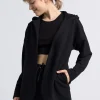 Sale Bluza z kapturem bez zapięcia - czarna Odzież Casualowa|Bluzy