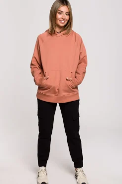 Online Buza z kapture i kiezenią kangurek - cegata OUTET Odzież Casualowa|Bluzy
