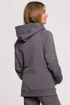 Clearance Buza z kapture i kiezenią kangurek - antracytowa Odzież Casualowa|Bluzy