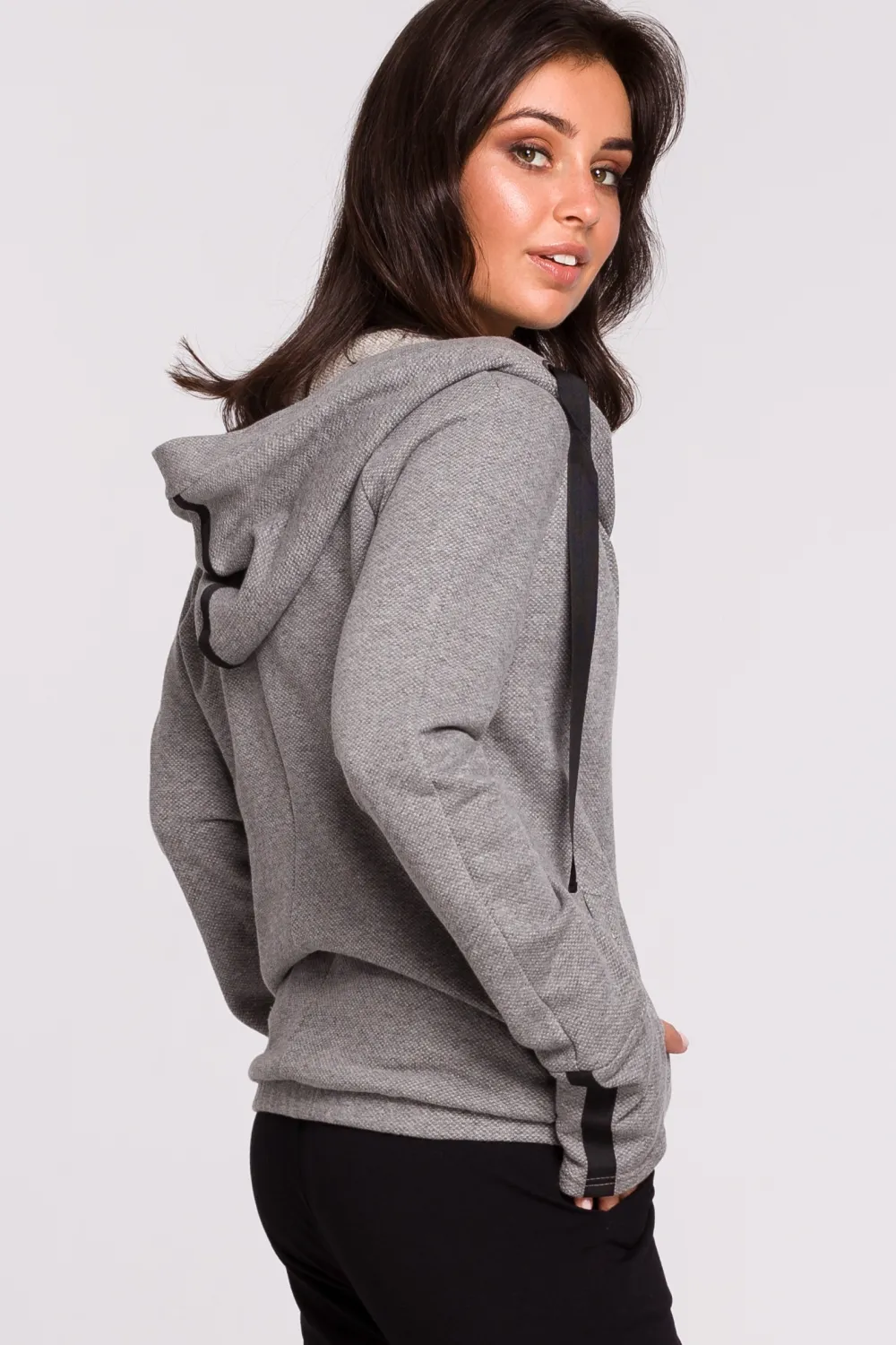 Discount Buza z kapture i przode na zakładkę - zara Odzież Casualowa|Bluzy