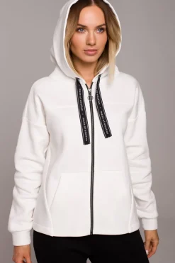Clearance Buza z kapture zauwana na zaek - ecru Odzież Casualowa|Bluzy