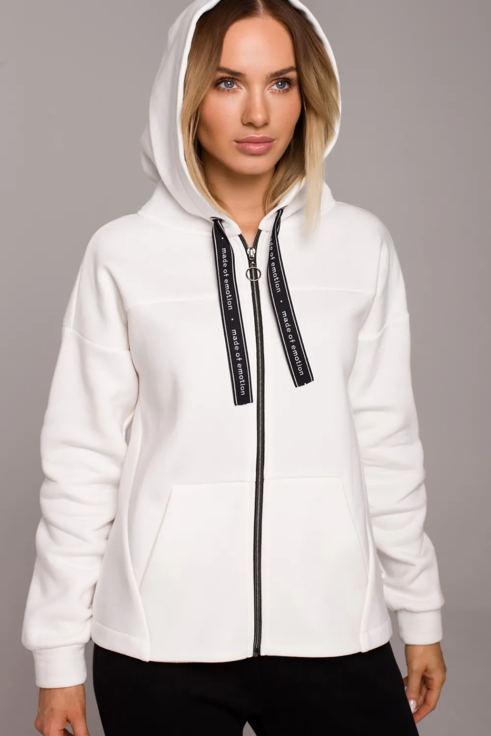 Clearance Buza z kapture zauwana na zaek - ecru Odzież Casualowa|Bluzy