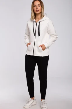 Clearance Buza z kapture zauwana na zaek - ecru Odzież Casualowa|Bluzy