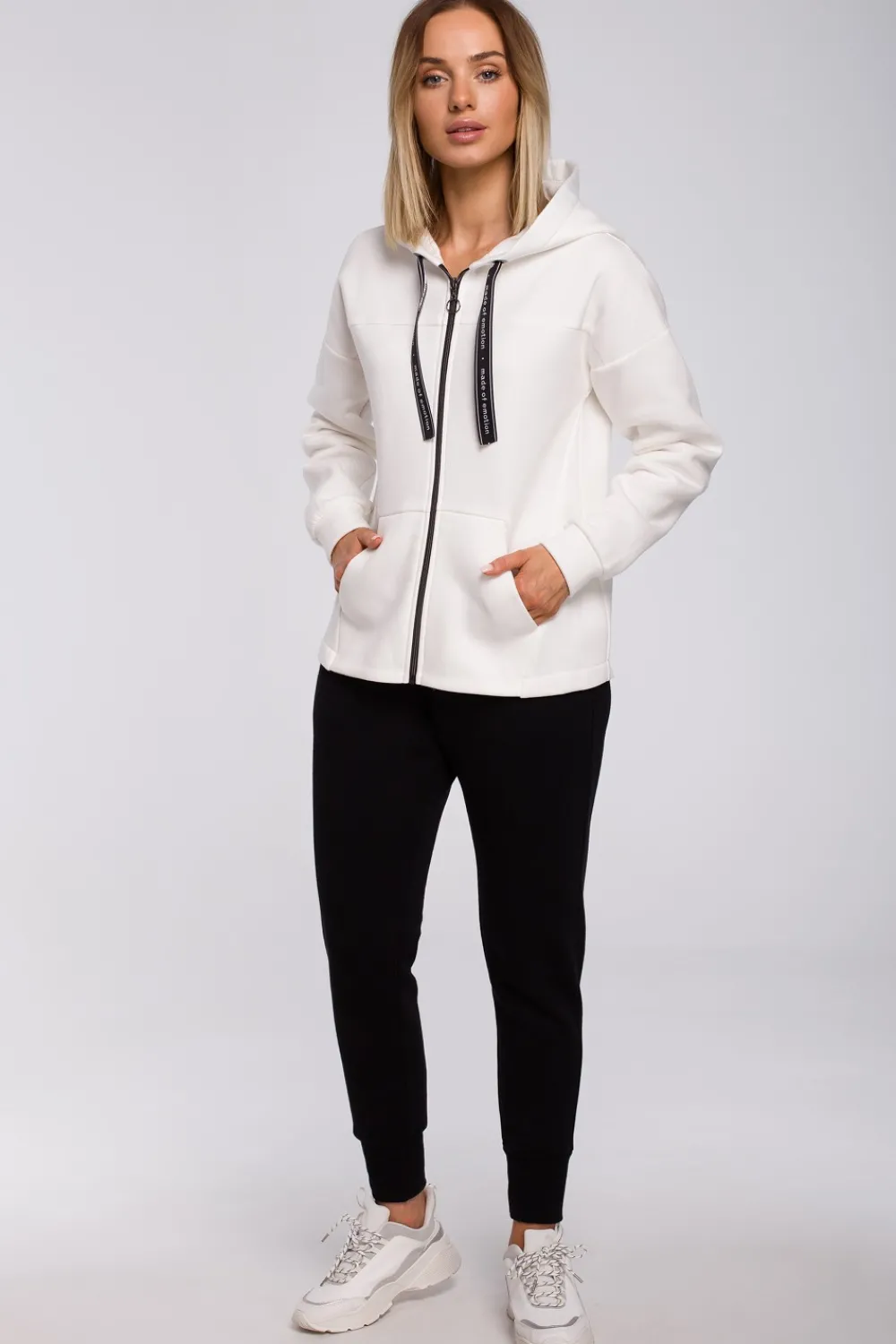 Clearance Buza z kapture zauwana na zaek - ecru Odzież Casualowa|Bluzy
