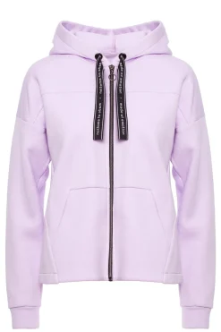 New Bluza z kapturem zasuwana na zamek - liliowa Odzież Casualowa|Bluzy
