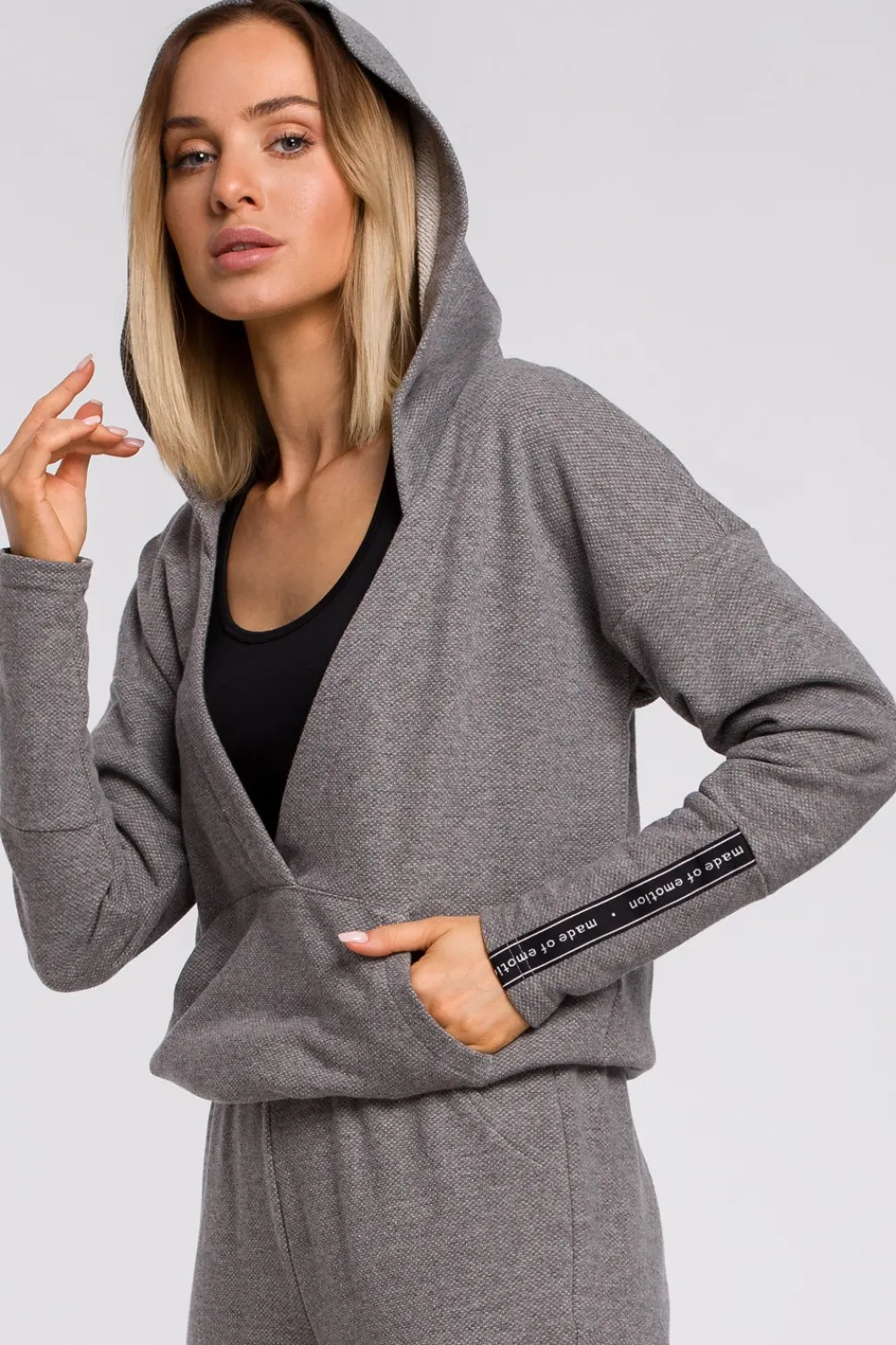 New Buza z kiezenią kangurek i kapture - zara Odzież Casualowa|Bluzy