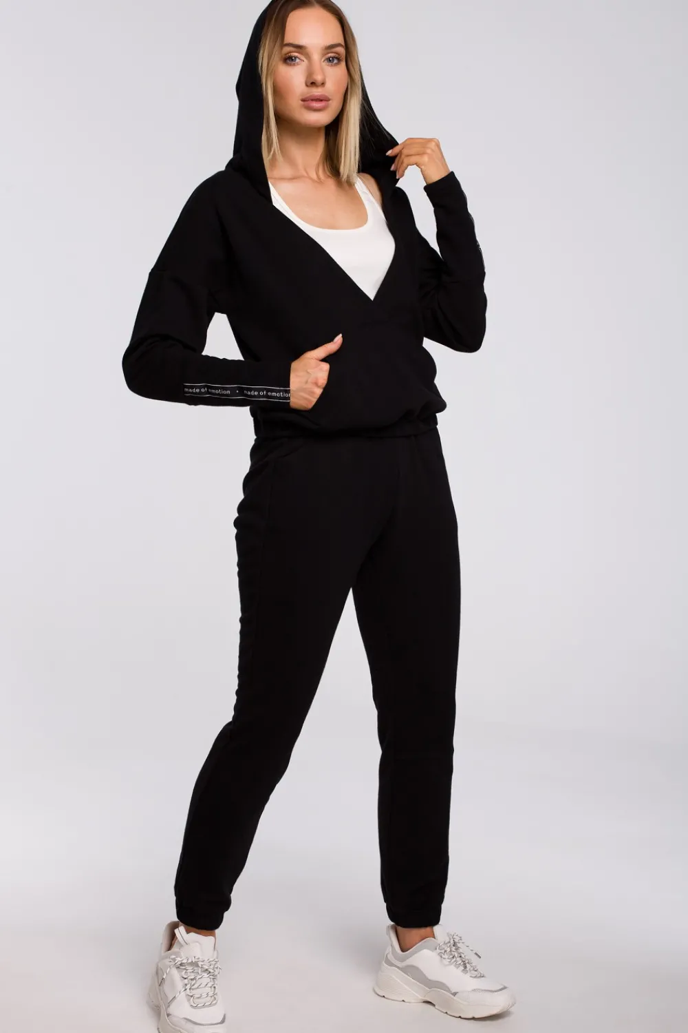 Clearance Buza z kiezenią kangurek i kapture - czarna Odzież Casualowa|Bluzy