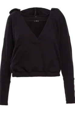 Clearance Buza z kiezenią kangurek i kapture - czarna Odzież Casualowa|Bluzy
