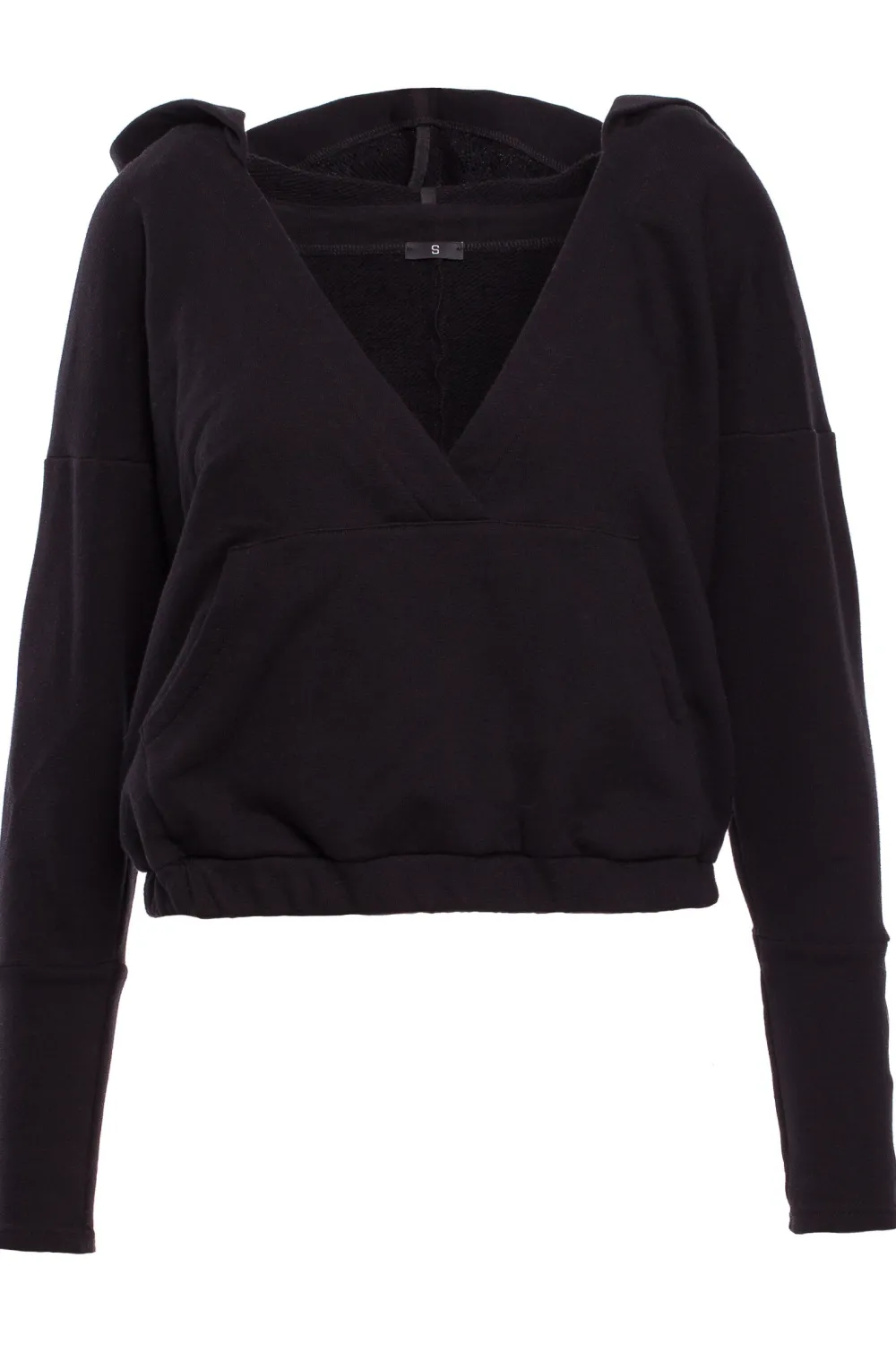 Clearance Buza z kiezenią kangurek i kapture - czarna Odzież Casualowa|Bluzy