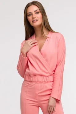 Discount Buza z kopertowy dekote - koraowa Odzież Casualowa|Bluzy