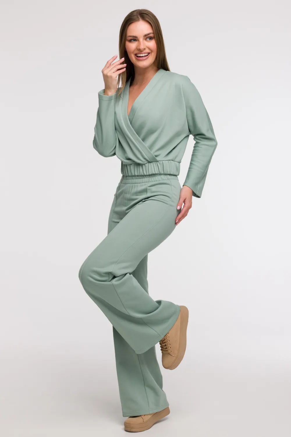 Online Buza z kopertowy dekote - iętowa Odzież Casualowa|Bluzy