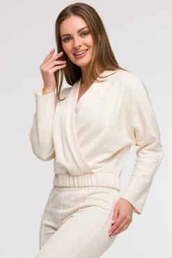 Sale Buza z kopertowy dekote - waniiowa Odzież Casualowa|Bluzy