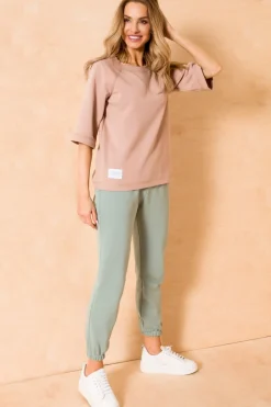 Clearance Bluza z krótkimi rękawami - mocca Bluzy