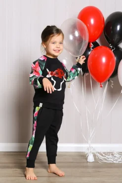 New Bluza z reglanowymi rękawami - kwiaty Dzieci Odzież Dziecięca