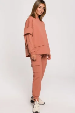 Clearance Buza z wartwowyi rękawai uniex - cegata Odzież Casualowa|Bluzy