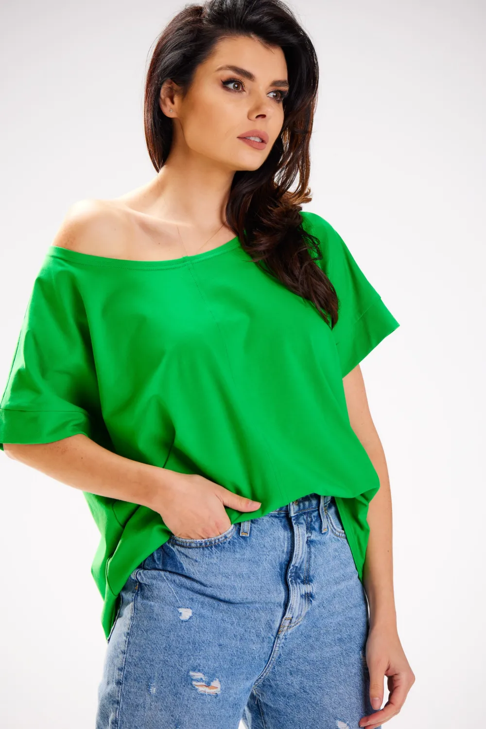 Best Bluzka damska oversize - trawiasta Odzież Casualowa|Dobry Skład