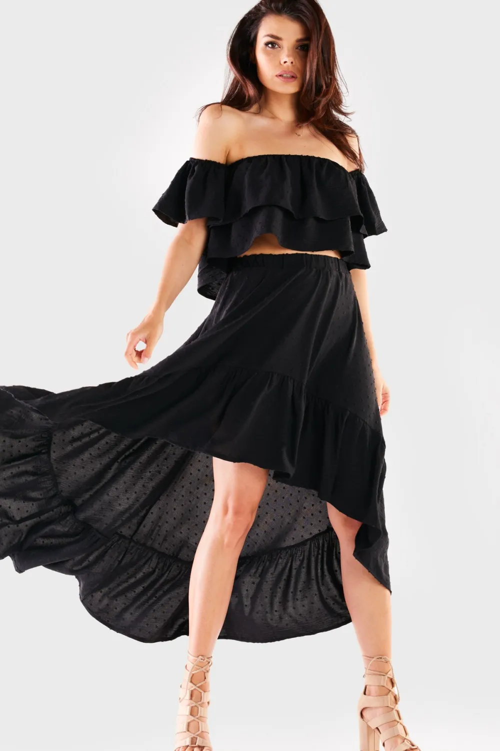 Clearance Buzka hizpanka z fabanką - czarna Odzież Casualowa|Bluzki